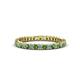 1 - Allie 2.00 mm Green Garnet and Diamond Eternity Band 