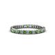 1 - Allie 2.00 mm Green Garnet and Diamond Eternity Band 