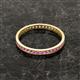3 - Rebica 2.50 mm Princess Cut Pink Tourmaline Eternity Band 