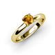 3 - Bianca 6.50 mm Round Citrine Solitaire Engagement Ring 