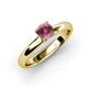 3 - Bianca 6.50 mm Round Rhodolite Garnet Solitaire Engagement Ring 
