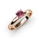 3 - Bianca 6.50 mm Round Rhodolite Garnet Solitaire Engagement Ring 