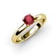 3 - Bianca 6.00 mm Round Ruby Solitaire Engagement Ring 