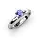 3 - Bianca 6.50 mm Round Tanzanite Solitaire Engagement Ring 