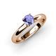 3 - Bianca 6.50 mm Round Tanzanite Solitaire Engagement Ring 
