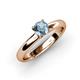 3 - Bianca 6.50 mm Round Aquamarine Solitaire Engagement Ring 