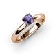 3 - Bianca 6.50 mm Round Iolite Solitaire Engagement Ring 
