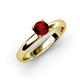 3 - Bianca 6.50 mm Round Red Garnet Solitaire Engagement Ring 
