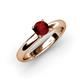3 - Bianca 6.50 mm Round Red Garnet Solitaire Engagement Ring 