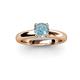 2 - Bianca 6.50 mm Round Aquamarine Solitaire Engagement Ring 