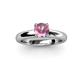 2 - Bianca 6.50 mm Round Pink Tourmaline Solitaire Engagement Ring 