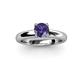 2 - Bianca 6.50 mm Round Iolite Solitaire Engagement Ring 