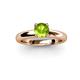 2 - Bianca 6.50 mm Round Peridot Solitaire Engagement Ring 