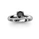 2 - Bianca 6.00 mm Round Black Diamond Solitaire Engagement Ring 