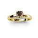 2 - Bianca 6.50 mm Round Smoky Quartz Solitaire Engagement Ring 