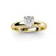 2 - Bianca 6.00 mm Round White Sapphire Solitaire Engagement Ring 