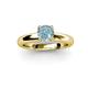 2 - Bianca 6.50 mm Round Aquamarine Solitaire Engagement Ring 