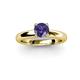 2 - Bianca 6.50 mm Round Iolite Solitaire Engagement Ring 