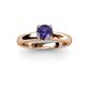 2 - Bianca 6.50 mm Round Iolite Solitaire Engagement Ring 
