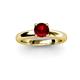 2 - Bianca 6.50 mm Round Red Garnet Solitaire Engagement Ring 