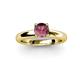 2 - Bianca 6.50 mm Round Rhodolite Garnet Solitaire Engagement Ring 