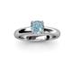 2 - Bianca 6.50 mm Round Aquamarine Solitaire Engagement Ring 