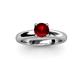 2 - Bianca 6.50 mm Round Red Garnet Solitaire Engagement Ring 