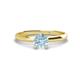 1 - Solus Round Aquamarine Solitaire Engagement Ring  