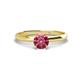 1 - Solus Round Pink Tourmaline Solitaire Engagement Ring  
