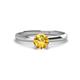 1 - Solus Round Citrine Solitaire Engagement Ring  