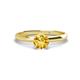 1 - Solus Round Citrine Solitaire Engagement Ring  