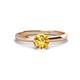 1 - Solus Round Citrine Solitaire Engagement Ring  
