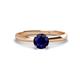 1 - Solus Round Blue Sapphire Solitaire Engagement Ring  