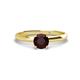 1 - Solus Round Red Garnet Solitaire Engagement Ring  