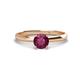 1 - Solus Round Rhodolite Garnet Solitaire Engagement Ring  