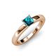 3 - Kyle Princess Cut London Blue Topaz Solitaire Engagement Ring 