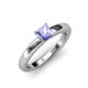 3 - Kyle Princess Cut Tanzanite Solitaire Engagement Ring 
