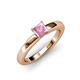3 - Kyle Princess Cut Pink Tourmaline Solitaire Engagement Ring 
