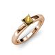3 - Kyle Princess Cut Citrine Solitaire Engagement Ring 