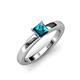 3 - Kyle Princess Cut London Blue Topaz Solitaire Engagement Ring 