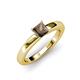 3 - Kyle Princess Cut Smoky Quartz Solitaire Engagement Ring 