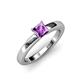 3 - Kyle Princess Cut Amethyst Solitaire Engagement Ring 