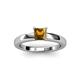 2 - Kyle Princess Cut Citrine Solitaire Engagement Ring 