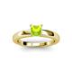 2 - Kyle Princess Cut Peridot Solitaire Engagement Ring 