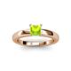 2 - Kyle Princess Cut Peridot Solitaire Engagement Ring 