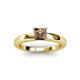2 - Kyle Princess Cut Smoky Quartz Solitaire Engagement Ring 