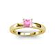 2 - Kyle Princess Cut Pink Tourmaline Solitaire Engagement Ring 