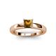 2 - Kyle Princess Cut Citrine Solitaire Engagement Ring 