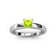 2 - Kyle Princess Cut Peridot Solitaire Engagement Ring 