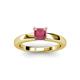 2 - Kyle Princess Cut Rhodolite Garnet Solitaire Engagement Ring 